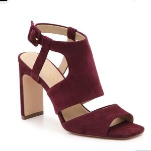 Enzo Angiolini rosewood Trudy suede heels size 7